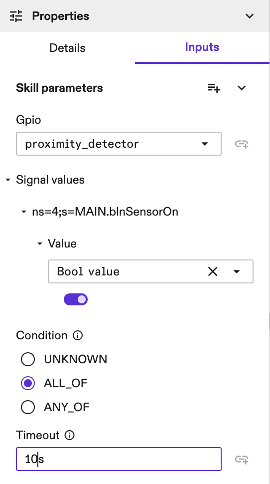 gpio_wait_for_input Skill parameters