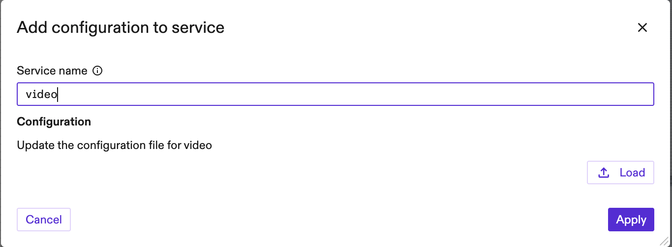 Add video service name