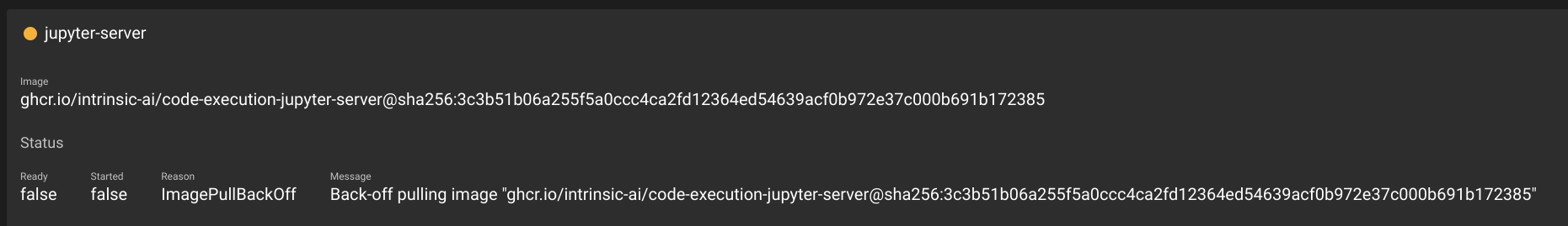 Dashboard for Code Execution Details