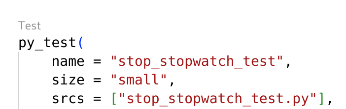 CodeLens above stop_stopwatch_test