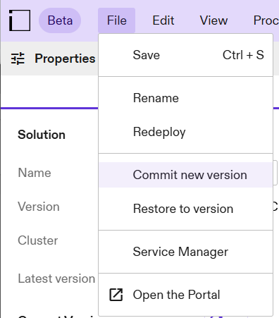 Commit version from File