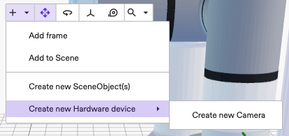 Create new camera from toolbar
