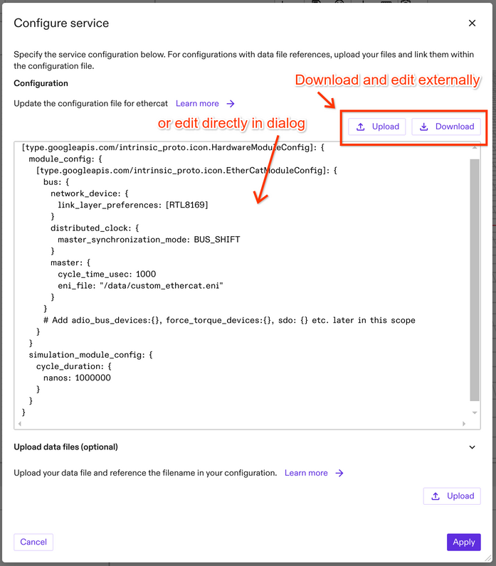 Configuration editing