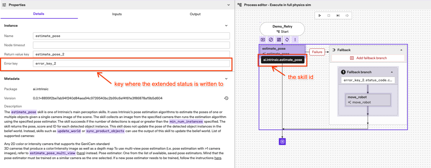 Fallback condition info
