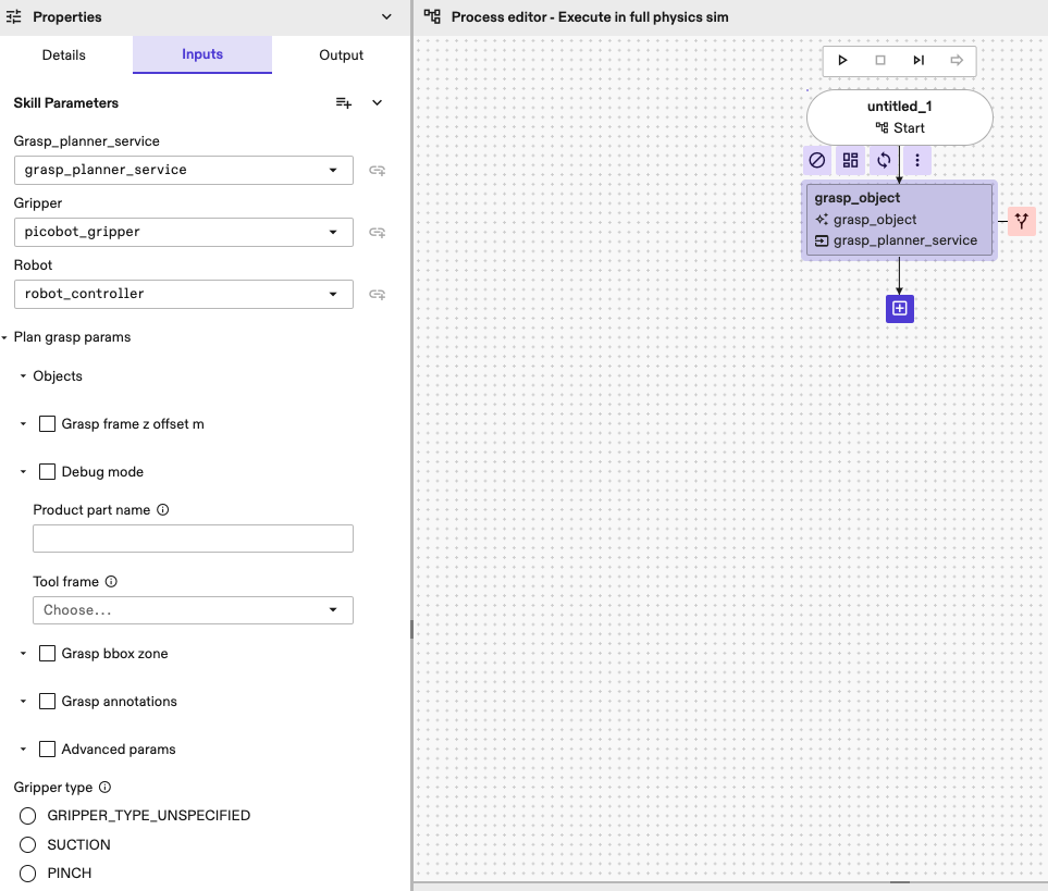View grasp_object's parameters