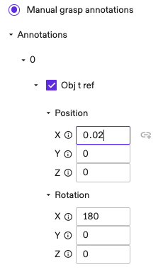 Enter reference frame pose
