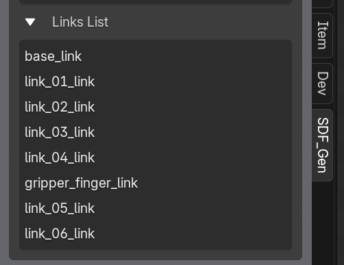 Links list