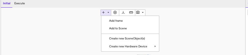 Upload objects in the '+' drop down