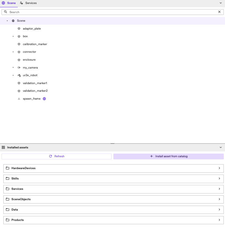Installed Assets Button