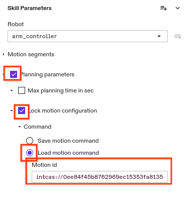 select load motion command
