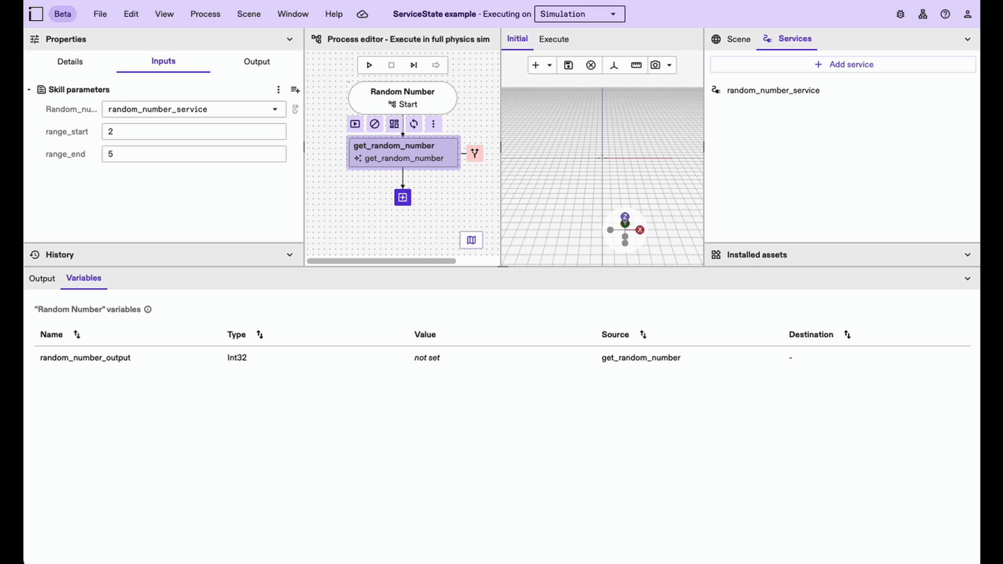 Full ServiceState example