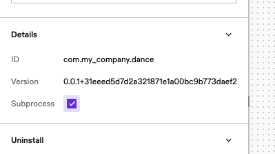 Subprocess checkbox in Process details tab checked